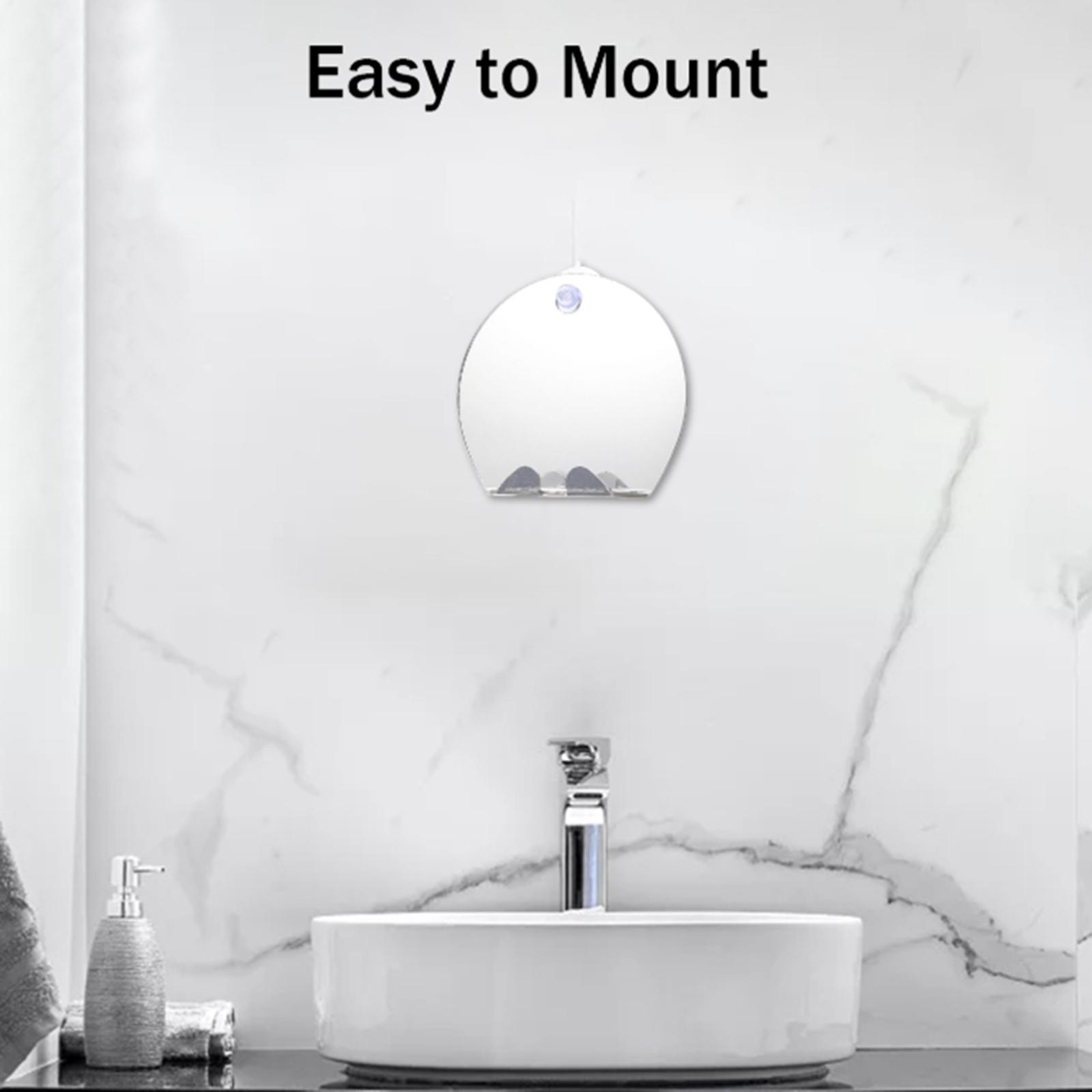 壊れない携帯用曇り止めシャワーシェービングミラー、吸盤付きメ - Shaving Mirror Suction のレビューと価格