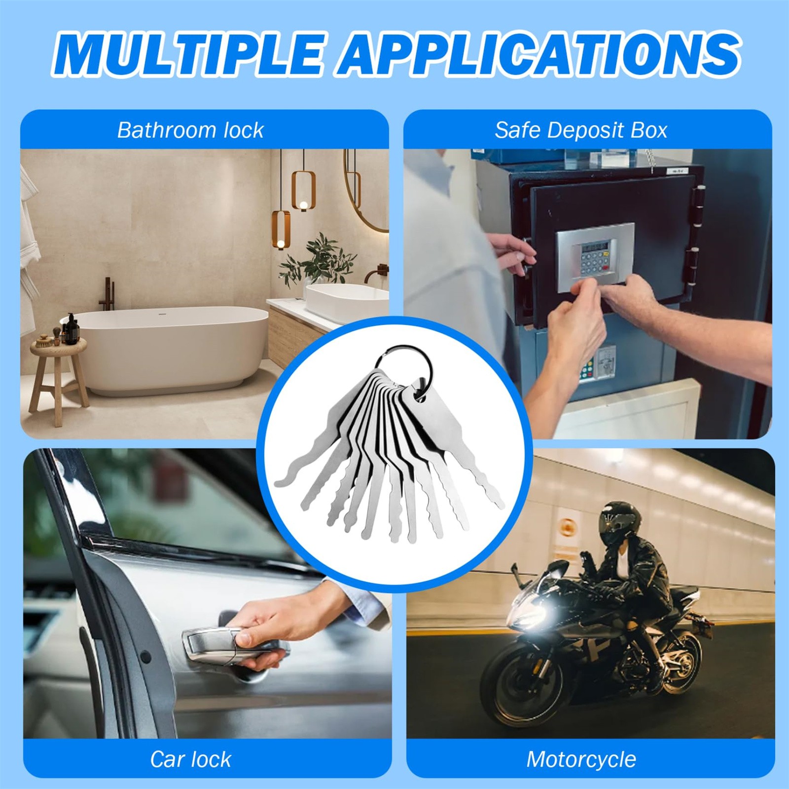 10 ピース/ロットノーカットキーブランク鍵屋用品鍵屋 Ke - Home Bathroom Key のレビューと価格