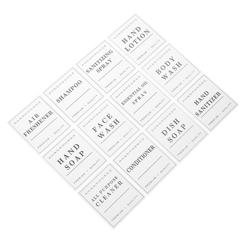 24枚の防水ラベル ボトル用 浴室用シャンプー ハンドソープ - Zara Home Bathroom Accessories のレビューと価格
