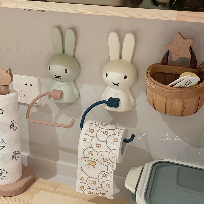 かわいいミッフィートイレットペーパーラック、穴あけ不要、粘着 - Home Edit Bathroom Organizer のレビューと価格