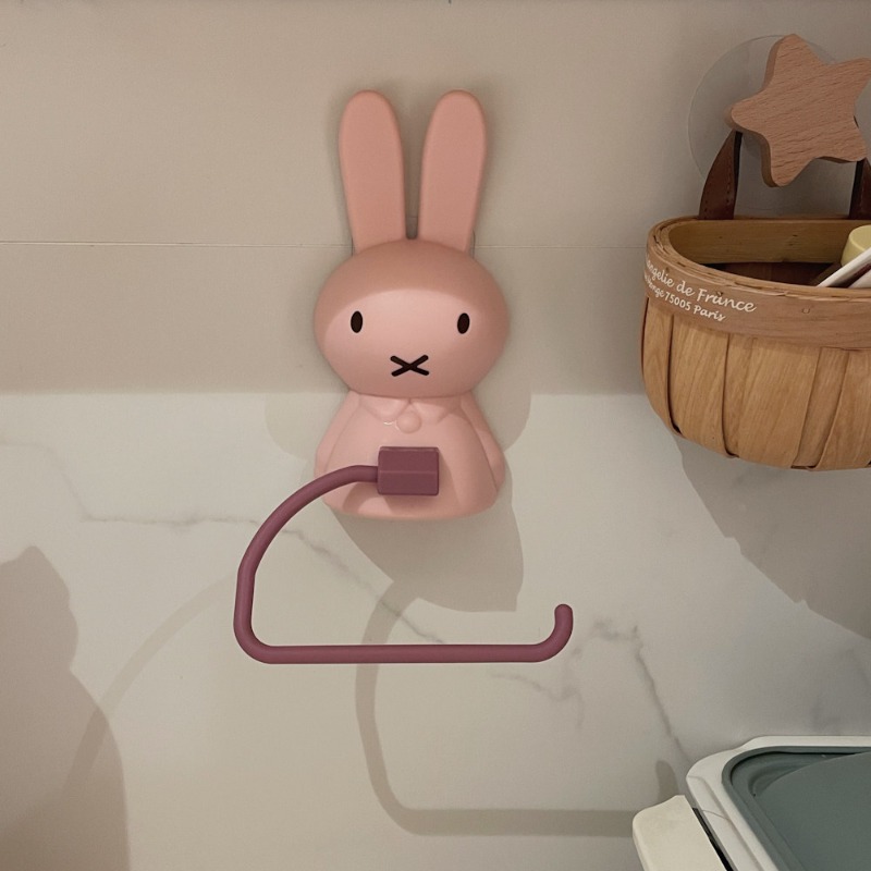 かわいいミッフィートイレットペーパーラック、穴あけ不要、粘着 - Home Edit Bathroom Organizer のレビューと価格