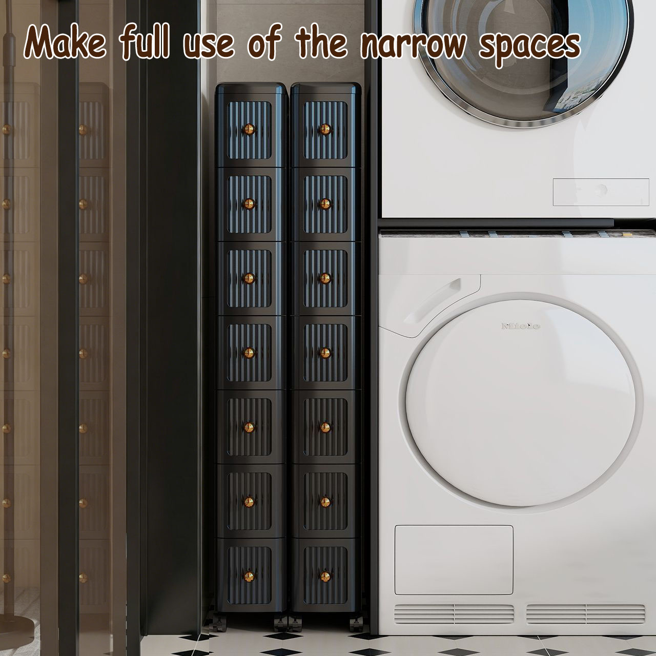 15CMの狭い隙間用引き出し収納キャビネット – キッチン、 - Home Bathroom Furniture のレビューと価格