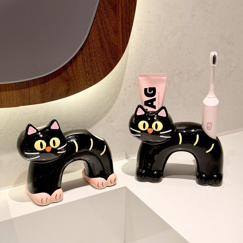 パーソナライズされたクリエイティブで可愛い黒猫型のバスルーム - Home Edit Bathroom のレビューと価格