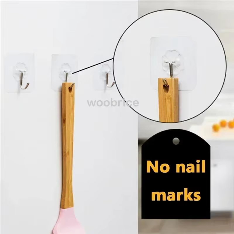 透明ステンレス強力粘着壁フック 多目的タオル衣類キー収納吊り - Towel Bar Stainless のレビューと価格