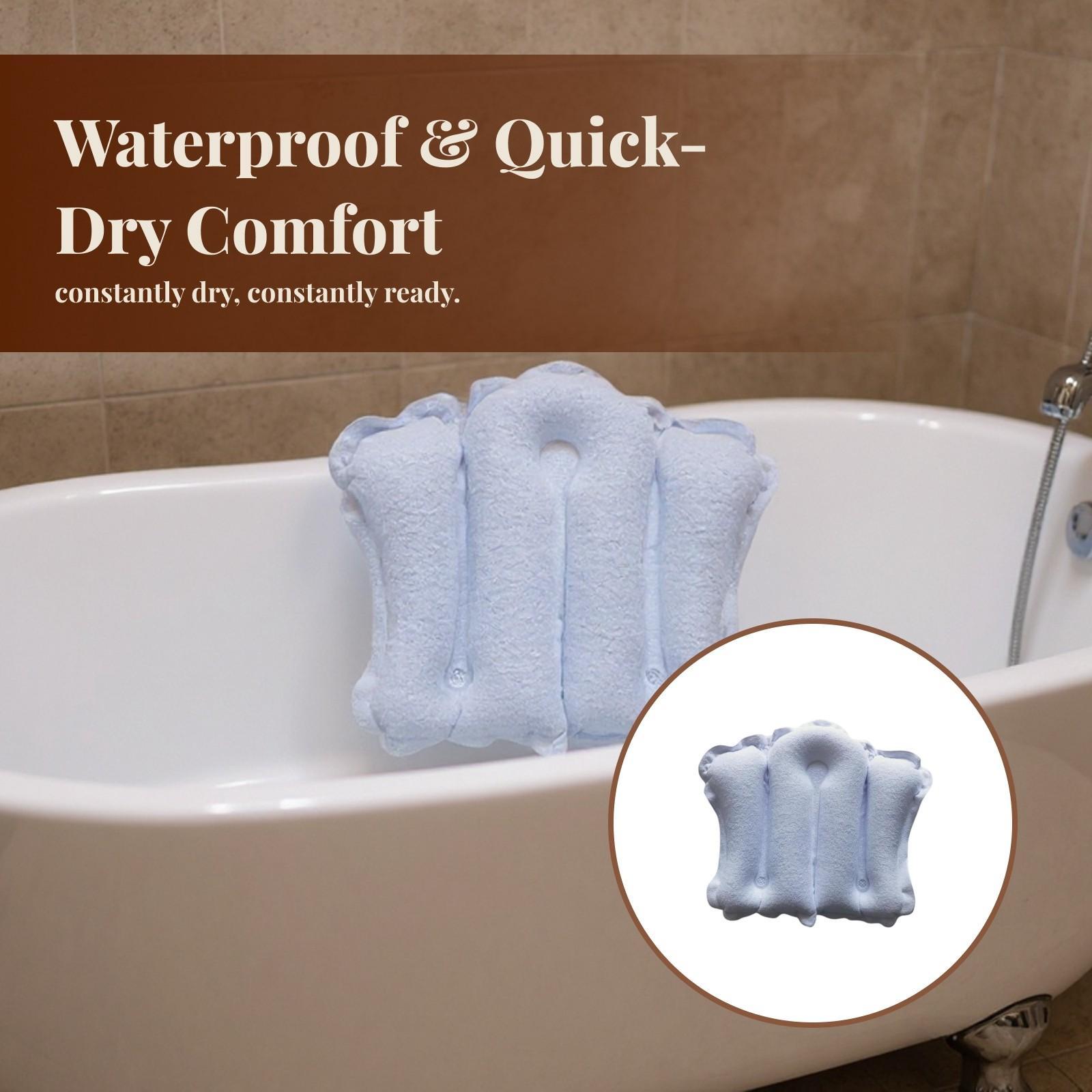 吸盤付きインフレータブルバスピロー、浴槽用ソフトクッション、 - Home Bathroom Tub のレビューと価格