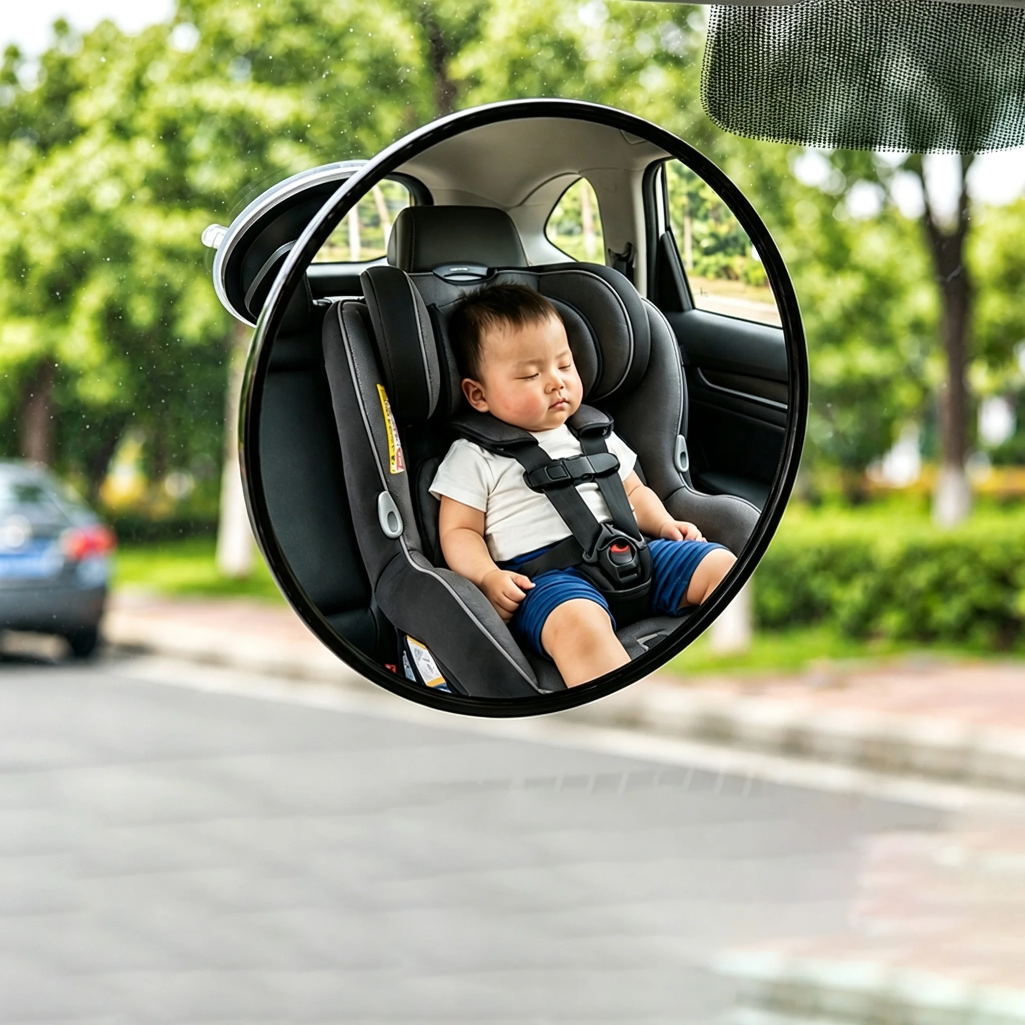 360度回転可能なHDブラインドスポットミラー吸盤式丸型車用 - Shaving Mirror Suction のレビューと価格