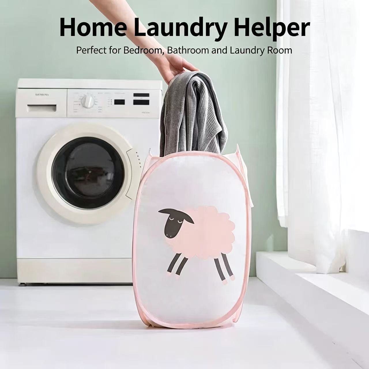折りたたみ式メッシュランドリーバスケット、漫画柄の汚れた服入 - Home Goods Bathroom Storage のレビューと価格