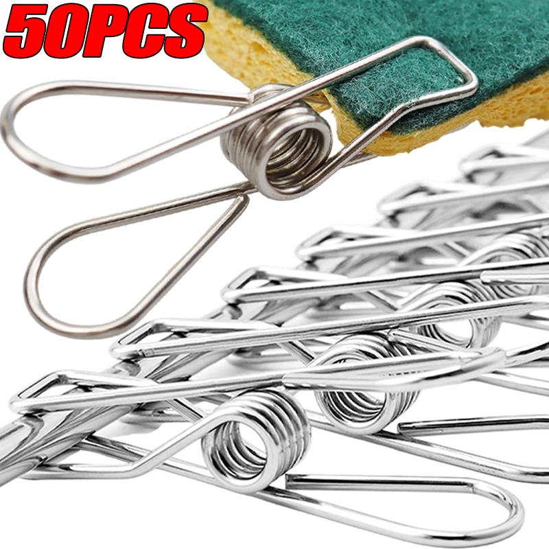 10/50 個ステンレス鋼クリップ多目的洗濯洗濯バサミペグホ - Towel Bar Stainless のレビューと価格
