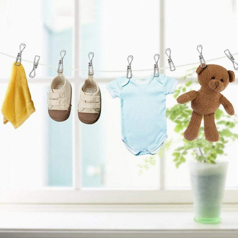 10/50 個ステンレス鋼クリップ多目的洗濯洗濯バサミペグホ - Towel Bar Stainless のレビューと価格