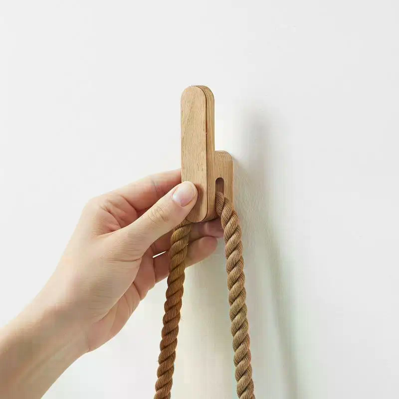 新しい北欧風無垢材フックハンガー、浴室壁掛けフック、寝室コー - Home Bathroom Key のレビューと価格