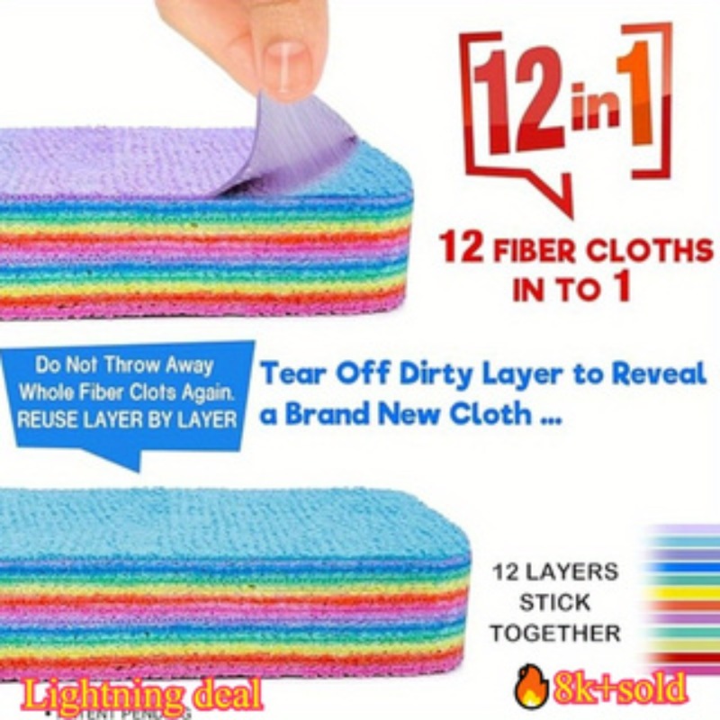 1PC、12層繊維、完璧なクリーニングクロス、キッチン、バス - Home Kitchen Bathroom Cleaning のレビューと価格
