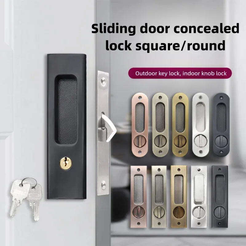 頑丈な黒色のスライド式ドアフックロック（鍵付き）、強化された - Home Bathroom Key のレビューと価格