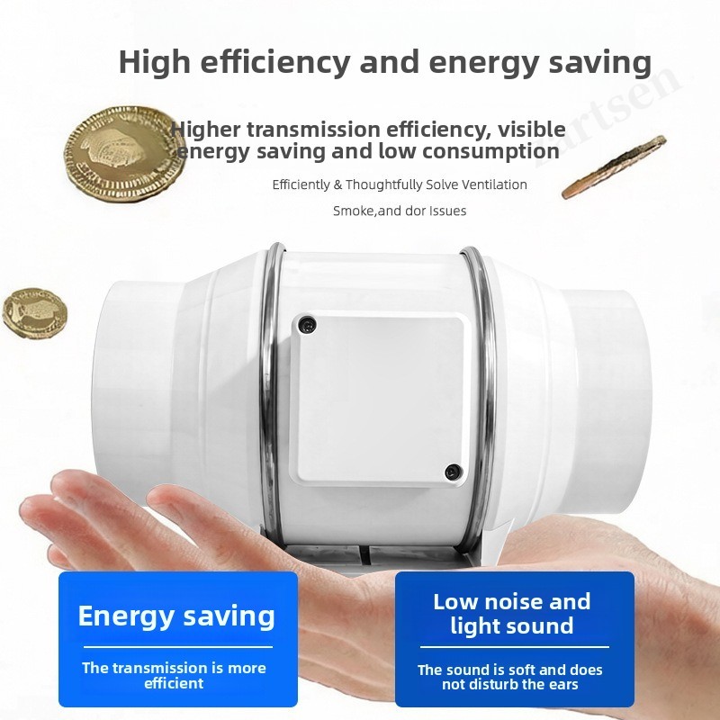 排気ファン家庭用サイレントインラインパイプダクトファン浴室2 - Home Kitchen Bathroom Cleaning のレビューと価格