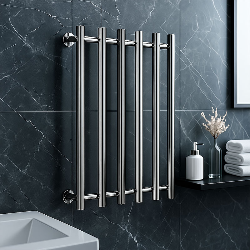 ステンレス製縦型加熱タオルレール壁掛け浴室乾燥ヒーター モダ - Towel Bar Stainless のレビューと価格
