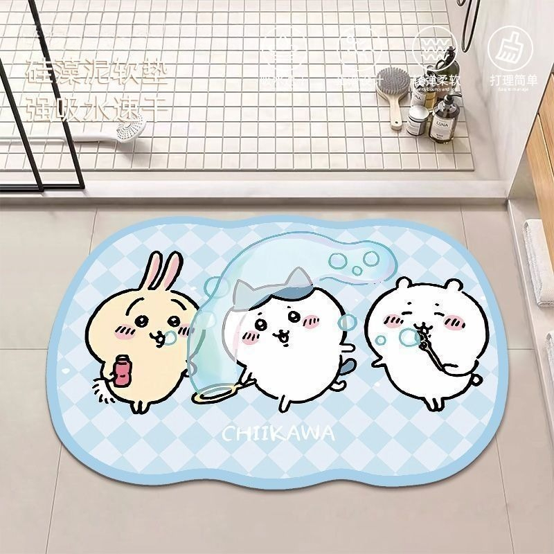 アニメちいかわハチワレうさぎ珪藻泥バスルームフロアマット滑り - Home Edit Bathroom のレビューと価格