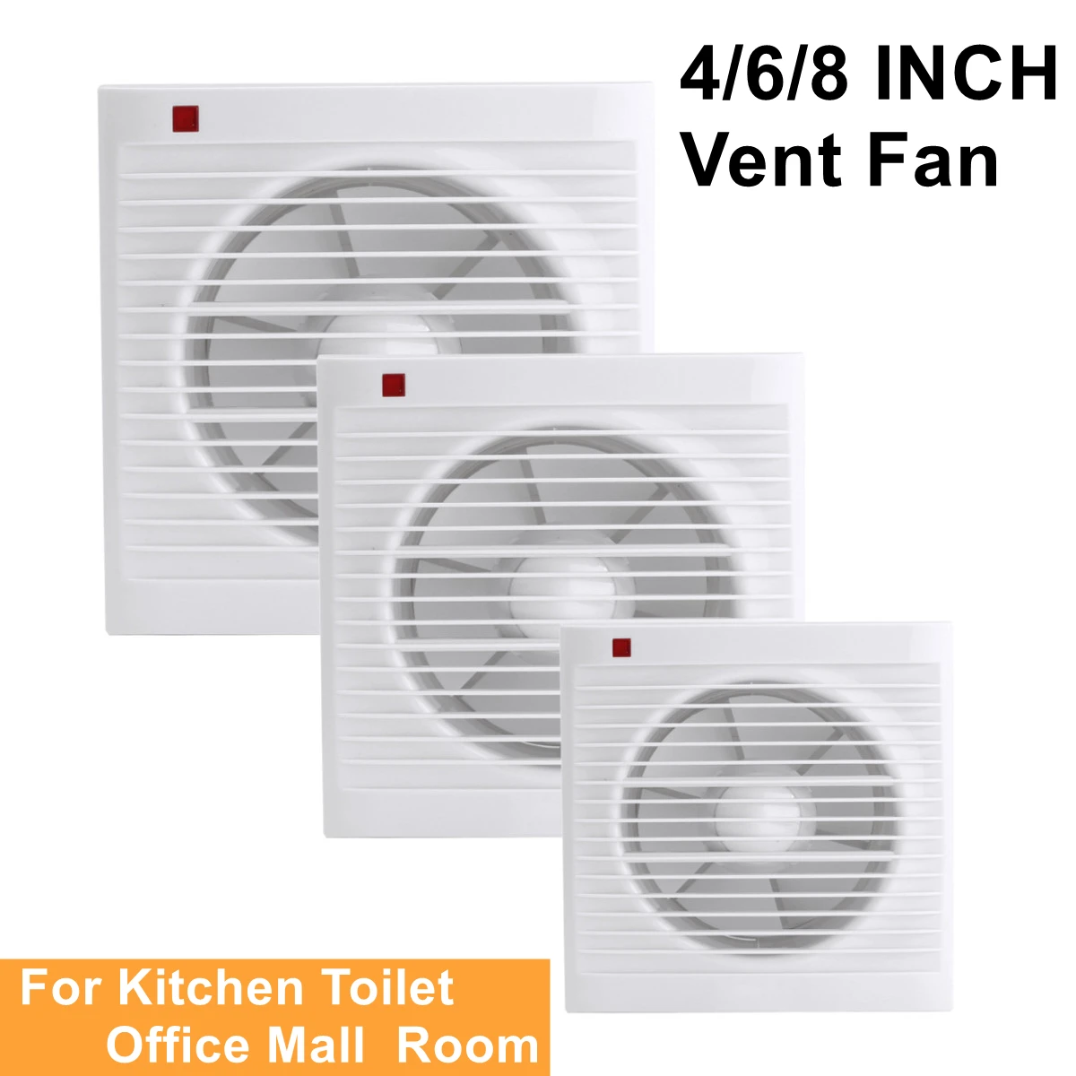 4インチ、6インチ、8インチ、220V、静音、防水、浴室換気 - Home Bathroom Vent のレビューと価格
