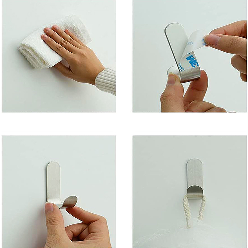自己粘着強力な壁フックタオルフックドアハンガーキーバッグコー - Home Bathroom Key のレビューと価格