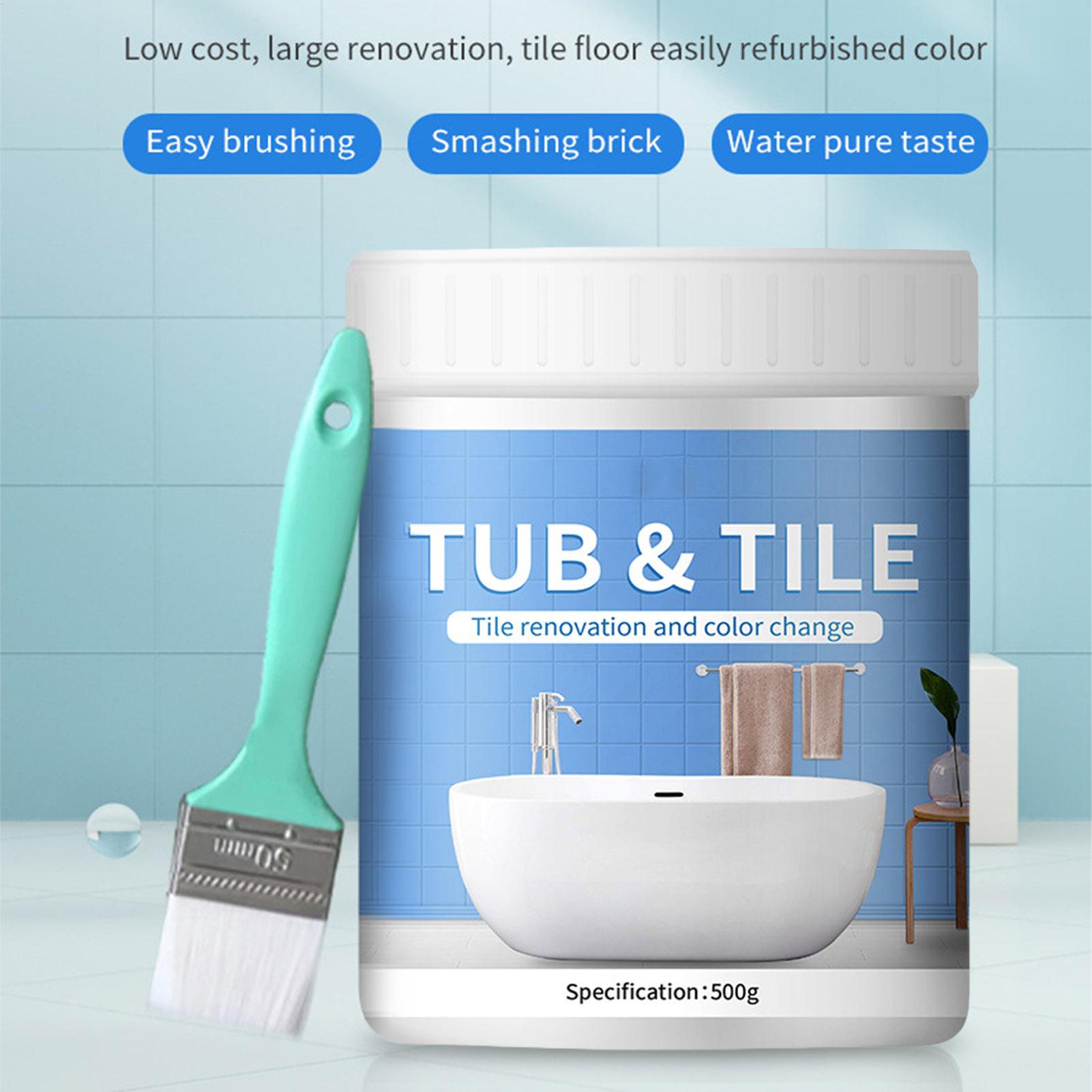 浴室タイルペイントキット 500g 水性速乾性バスリフィニッ - Home Bathroom Tub のレビューと価格